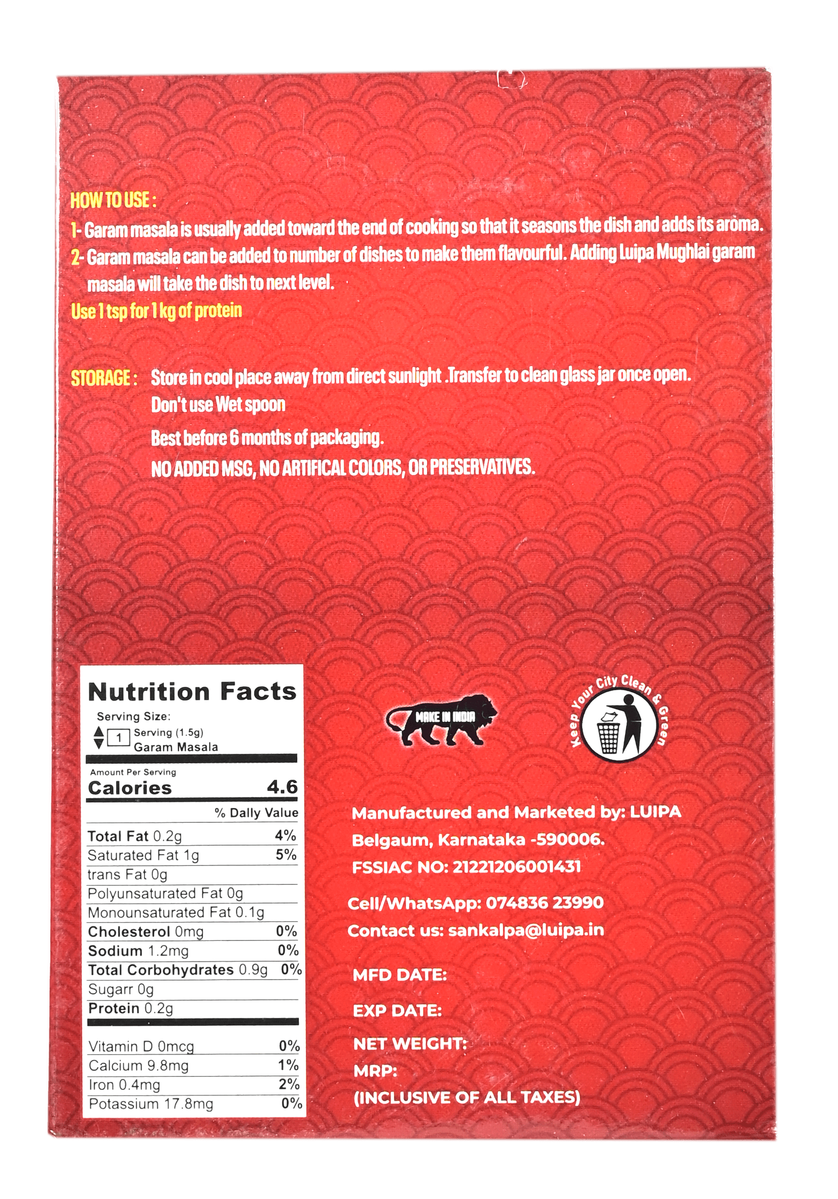 Mughlai Garam Masala 50g - product media